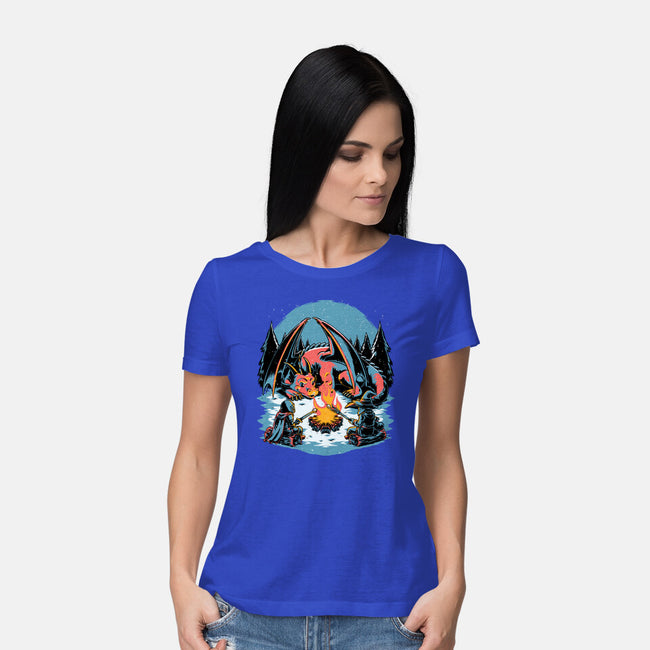 Cozy Dragon Fantasy-Womens-Basic-Tee-Studio Mootant