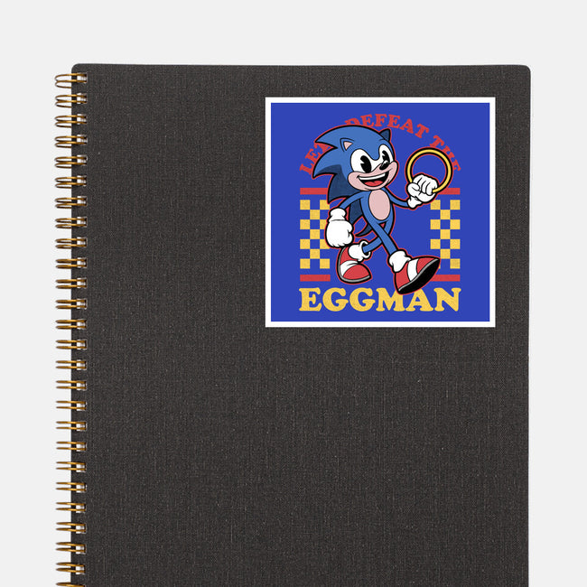 Game Mascot Hedgehog Runner-None-Glossy-Sticker-Studio Mootant