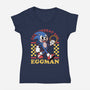 Game Mascot Hedgehog Runner-Womens-V-Neck-Tee-Studio Mootant