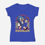 Game Mascot Hedgehog Runner-Womens-V-Neck-Tee-Studio Mootant