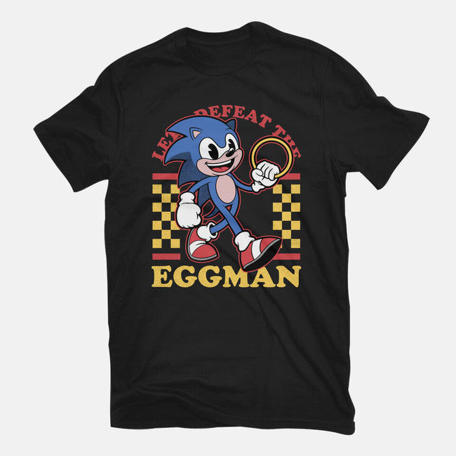 Game Mascot Hedgehog Runner-Womens-Fitted-Tee-Studio Mootant