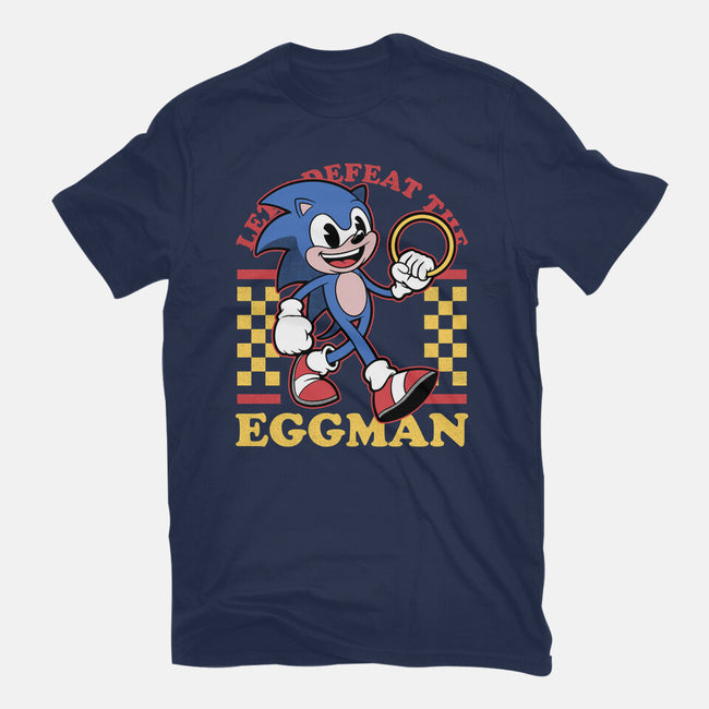 Game Mascot Hedgehog Runner-Womens-Fitted-Tee-Studio Mootant