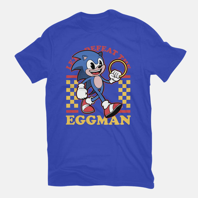 Game Mascot Hedgehog Runner-Womens-Fitted-Tee-Studio Mootant