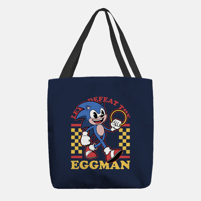 Game Mascot Hedgehog Runner-None-Basic Tote-Bag-Studio Mootant