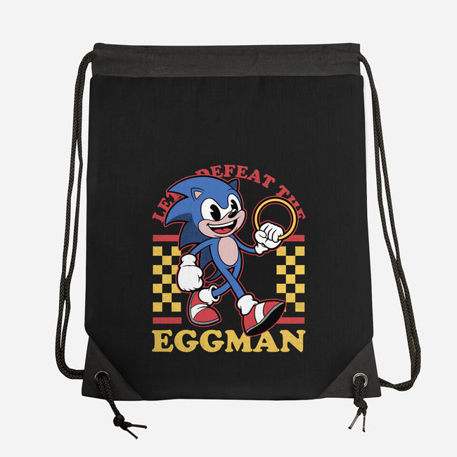 Game Mascot Hedgehog Runner-None-Drawstring-Bag-Studio Mootant