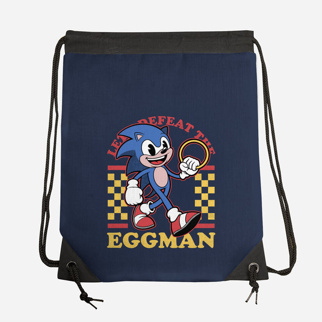 Game Mascot Hedgehog Runner-None-Drawstring-Bag-Studio Mootant