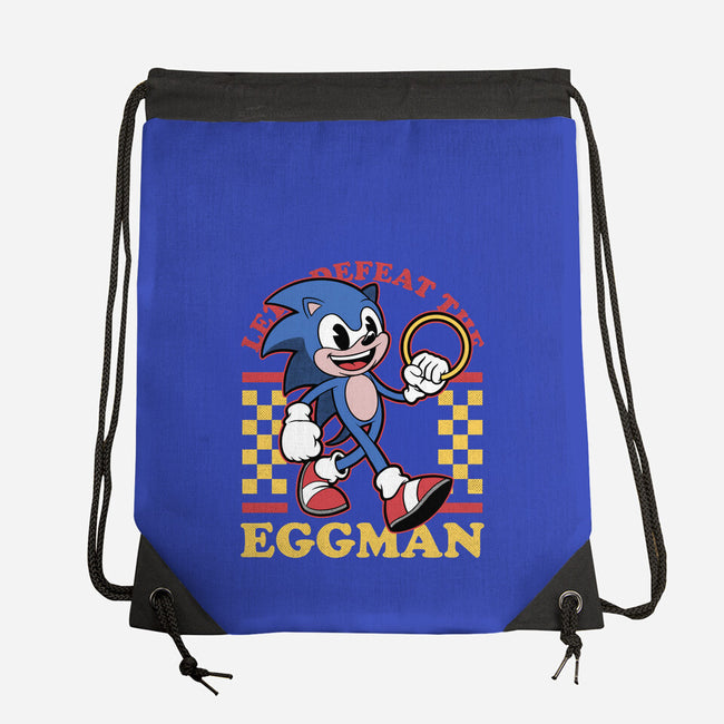 Game Mascot Hedgehog Runner-None-Drawstring-Bag-Studio Mootant