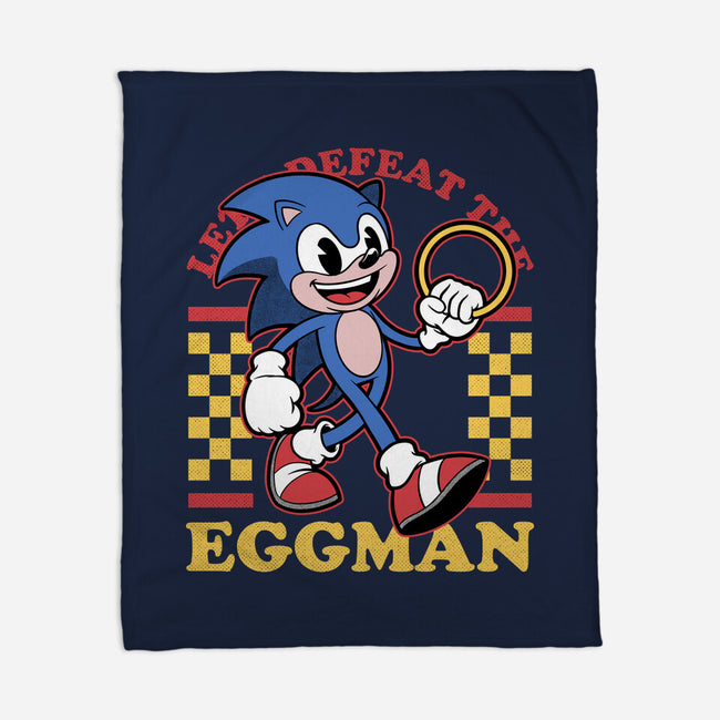 Game Mascot Hedgehog Runner-None-Fleece-Blanket-Studio Mootant
