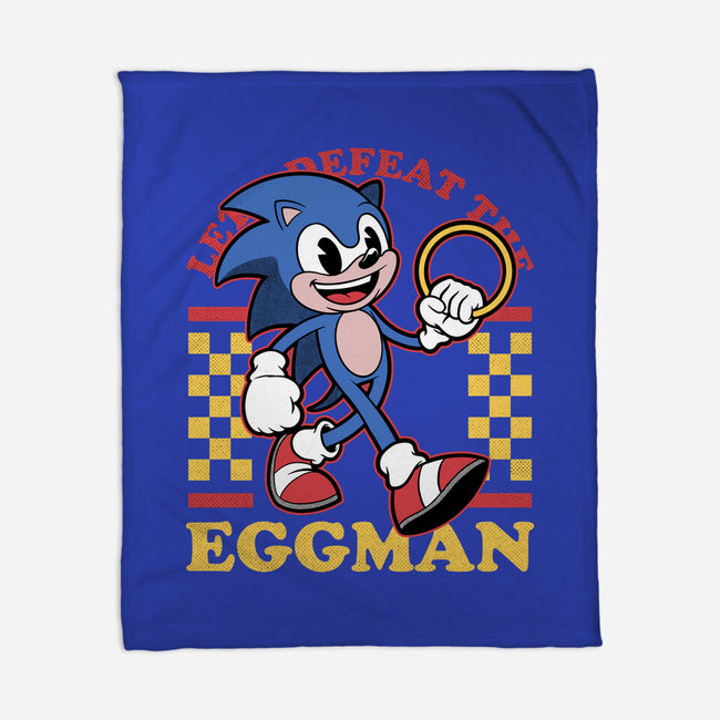 Game Mascot Hedgehog Runner-None-Fleece-Blanket-Studio Mootant