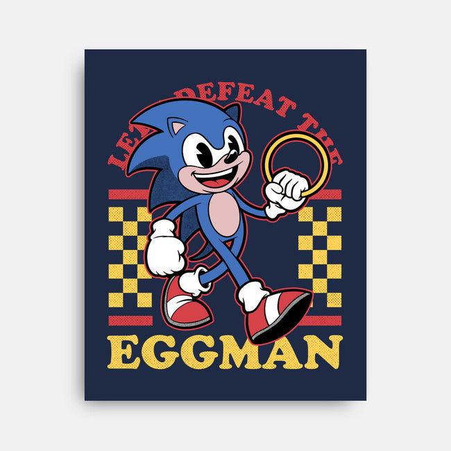 Game Mascot Hedgehog Runner-None-Stretched-Canvas-Studio Mootant