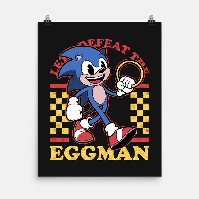 Game Mascot Hedgehog Runner-None-Matte-Poster-Studio Mootant