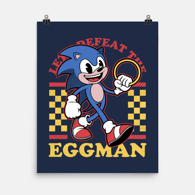Game Mascot Hedgehog Runner-None-Matte-Poster-Studio Mootant