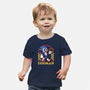 Game Mascot Hedgehog Runner-Baby-Basic-Tee-Studio Mootant
