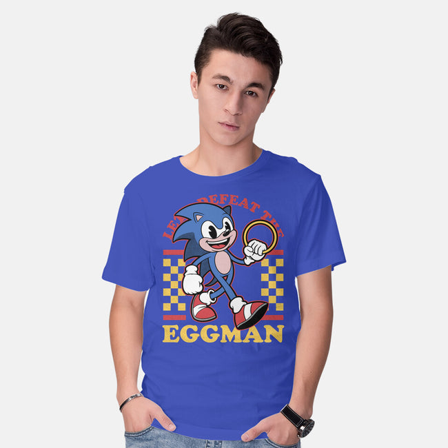 Game Mascot Hedgehog Runner-Mens-Basic-Tee-Studio Mootant