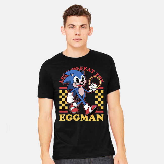Game Mascot Hedgehog Runner-Mens-Heavyweight-Tee-Studio Mootant