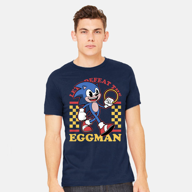 Game Mascot Hedgehog Runner-Mens-Heavyweight-Tee-Studio Mootant