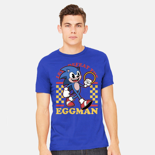 Game Mascot Hedgehog Runner-Mens-Heavyweight-Tee-Studio Mootant