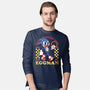 Game Mascot Hedgehog Runner-Mens-Long Sleeved-Tee-Studio Mootant