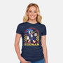 Game Mascot Hedgehog Runner-Womens-Fitted-Tee-Studio Mootant