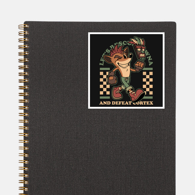 Game Mascot Crash Mask-None-Glossy-Sticker-Studio Mootant