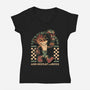 Game Mascot Crash Mask-Womens-V-Neck-Tee-Studio Mootant