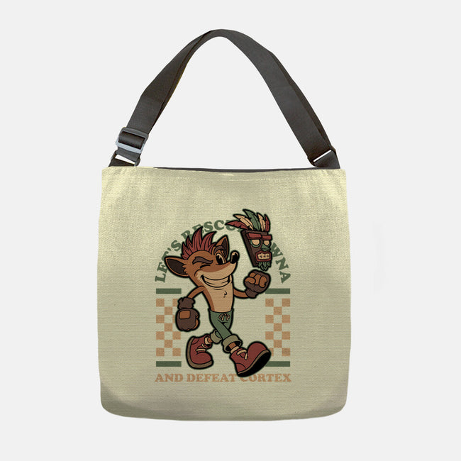 Game Mascot Crash Mask-None-Adjustable Tote-Bag-Studio Mootant