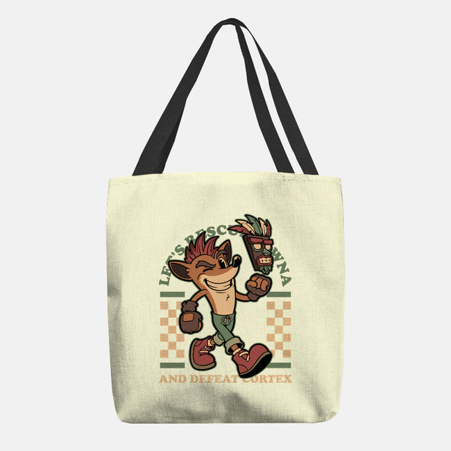 Game Mascot Crash Mask-None-Basic Tote-Bag-Studio Mootant