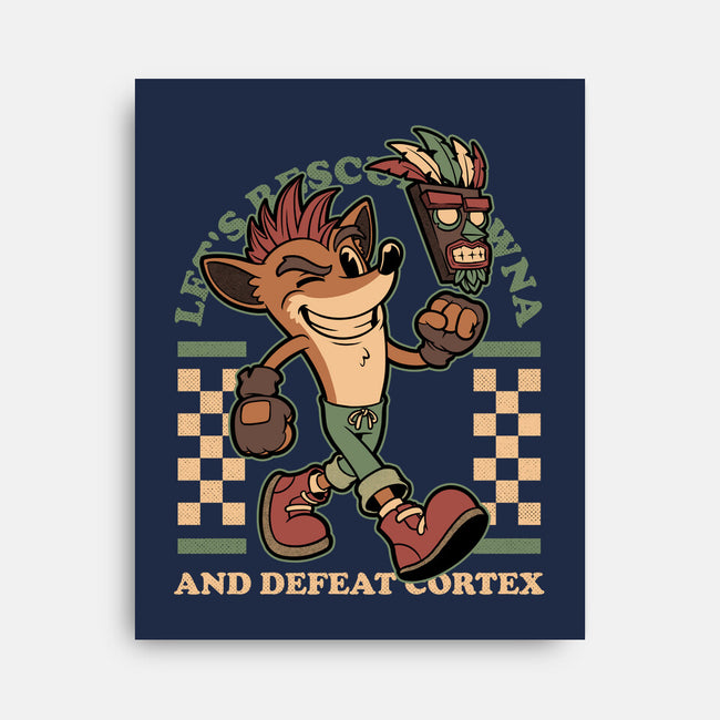 Game Mascot Crash Mask-None-Stretched-Canvas-Studio Mootant