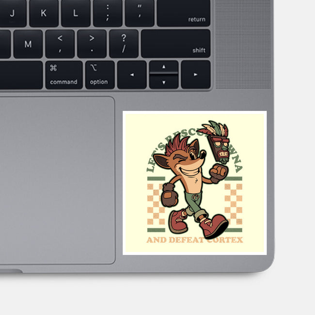 Game Mascot Crash Mask-None-Glossy-Sticker-Studio Mootant