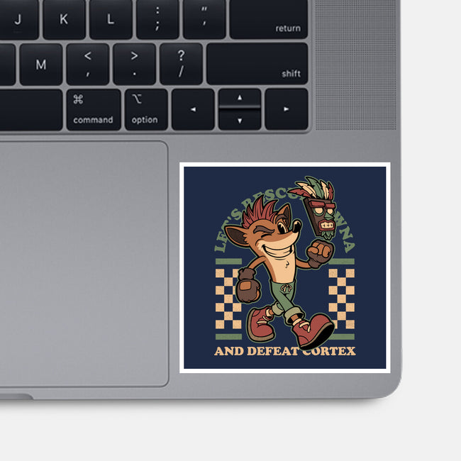 Game Mascot Crash Mask-None-Glossy-Sticker-Studio Mootant