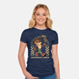 Game Mascot Crash Mask-Womens-Fitted-Tee-Studio Mootant