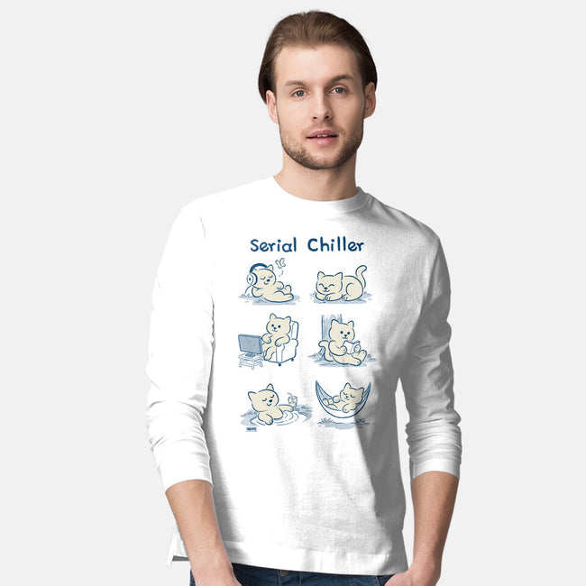 Serial Chiller Cat-Mens-Long Sleeved-Tee-worlddominationforcats