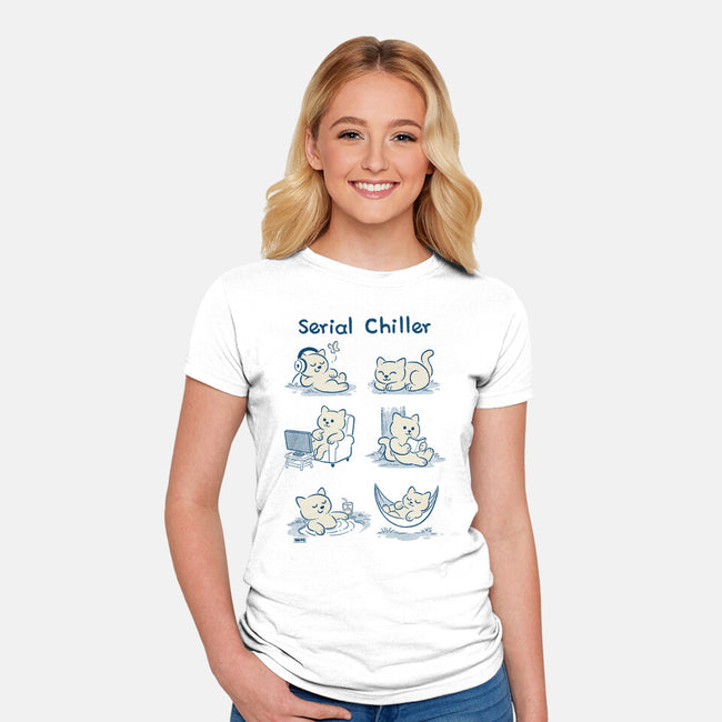 Serial Chiller Cat-Womens-Fitted-Tee-worlddominationforcats