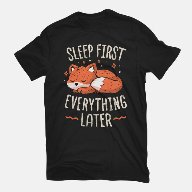 Sleep First Everything Later-Womens-Fitted-Tee-koalastudio