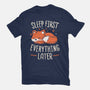 Sleep First Everything Later-Womens-Fitted-Tee-koalastudio