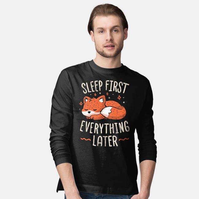 Sleep First Everything Later-Mens-Long Sleeved-Tee-koalastudio