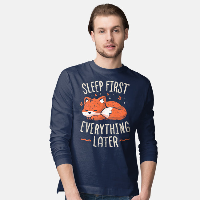 Sleep First Everything Later-Mens-Long Sleeved-Tee-koalastudio