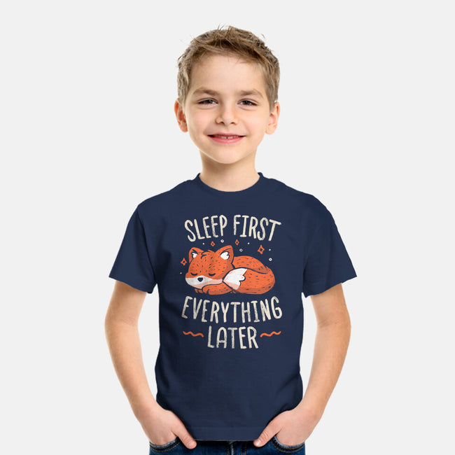 Sleep First Everything Later-Youth-Basic-Tee-koalastudio