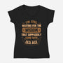 Still Waiting For The Wisdom-Womens-V-Neck-Tee-koalastudio