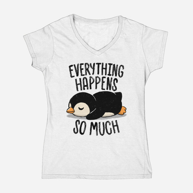 Everything Happens So Much-Womens-V-Neck-Tee-koalastudio