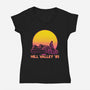 Hill Valley 85-Womens-V-Neck-Tee-rmatix