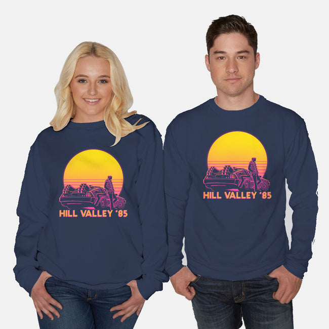 Hill Valley 85-Unisex-Crew Neck-Sweatshirt-rmatix