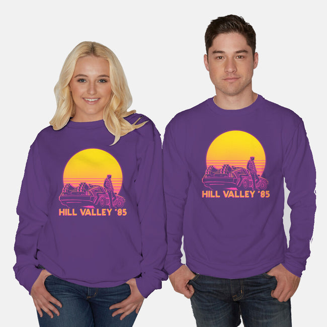 Hill Valley 85-Unisex-Crew Neck-Sweatshirt-rmatix