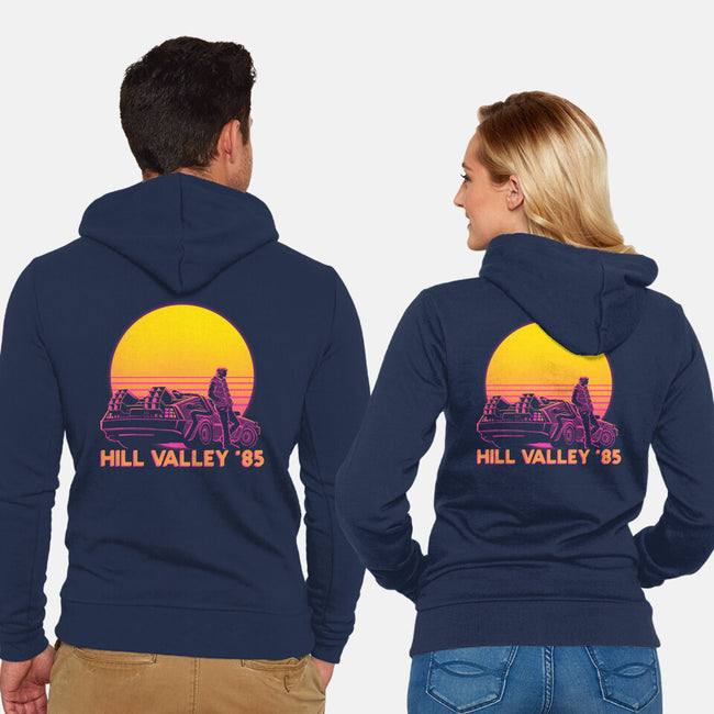 Hill Valley 85-Unisex-Zip-Up-Sweatshirt-rmatix