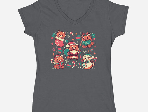 Festive Red Pandas