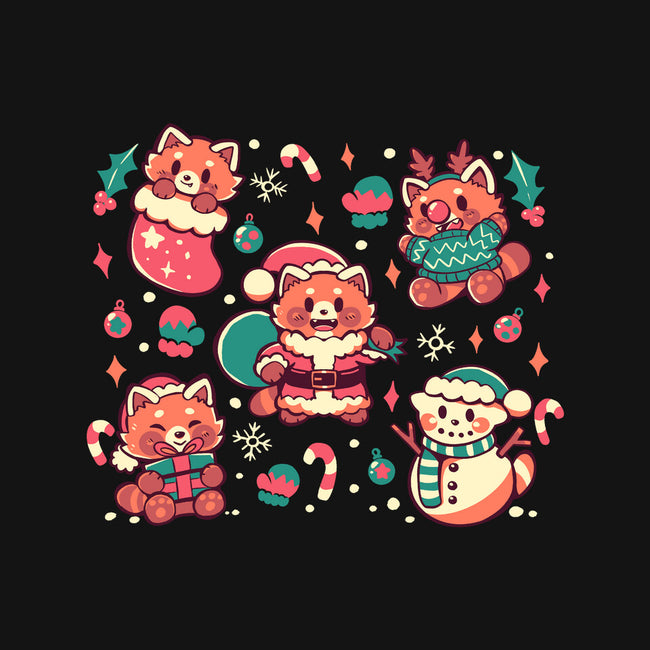 Festive Red Pandas-Youth-Crew Neck-Sweatshirt-TechraNova