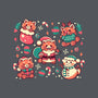 Festive Red Pandas-None-Drawstring-Bag-TechraNova