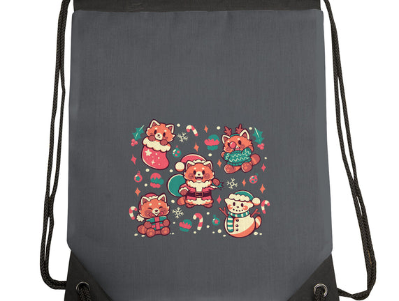 Festive Red Pandas