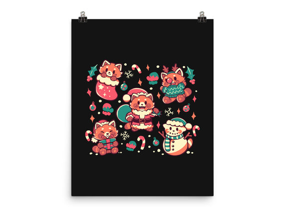 Festive Red Pandas