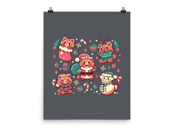 Festive Red Pandas